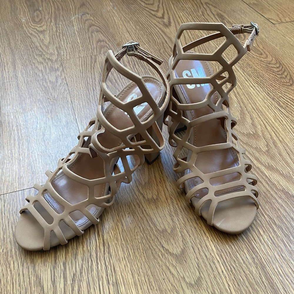 Tan Strappy Heels
